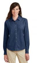 Port & Company® Ladies Long Sleeve Value 6.5-ounce 100% Cotton Denim Shirt